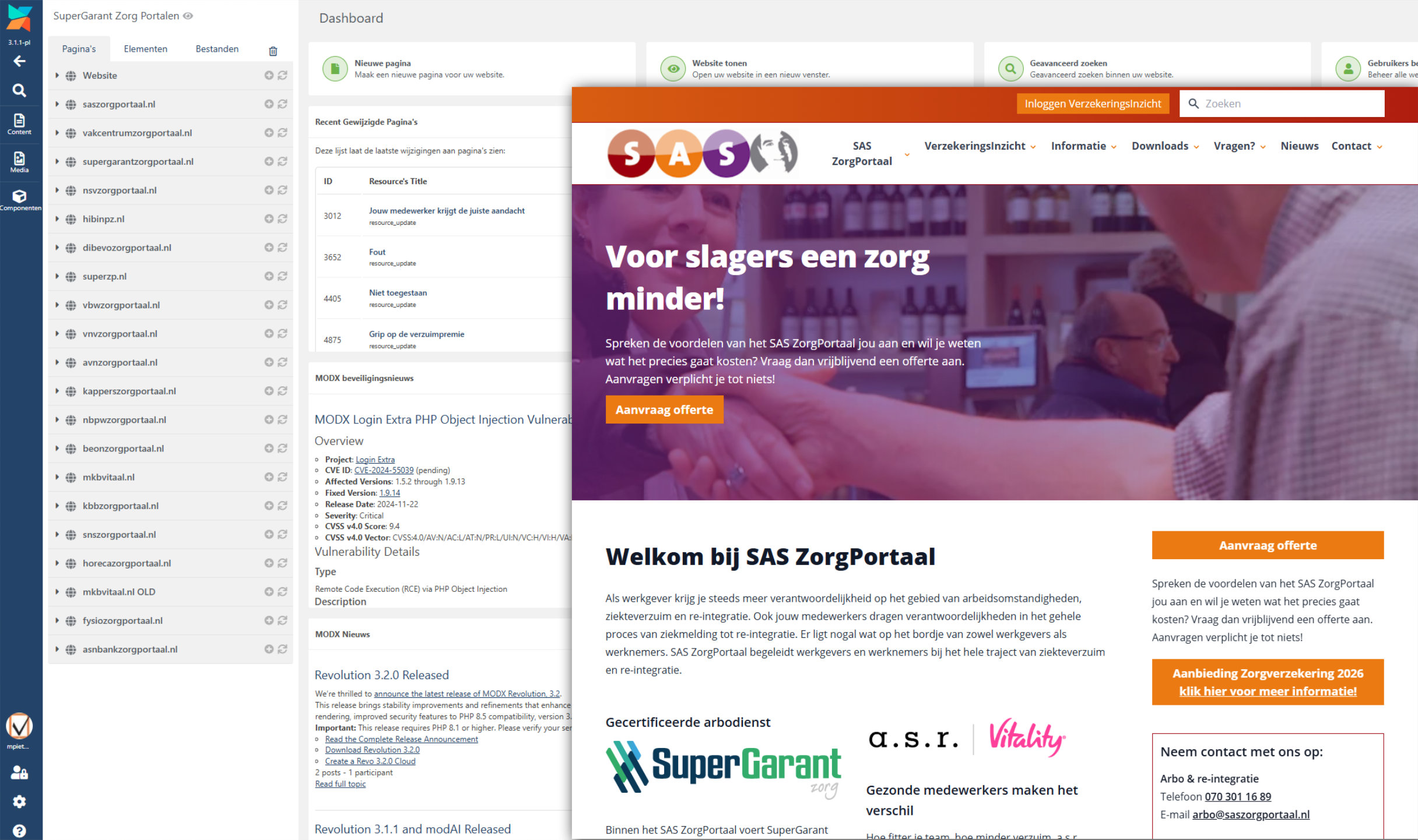 Zorgportalen websites